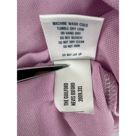 Holderness & Bourne Shirt Men's XXL Long Sleeve Golf Polo Guilford Pink Oxford - Picture 9 of 12